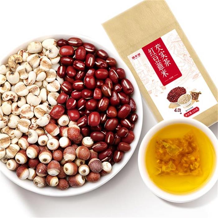 红豆薏米芡实茶的功效与作用：排湿利尿、祛湿健脾、美白肌肤、减肥消脂 (红豆薏米芡实茶的功效与作用)